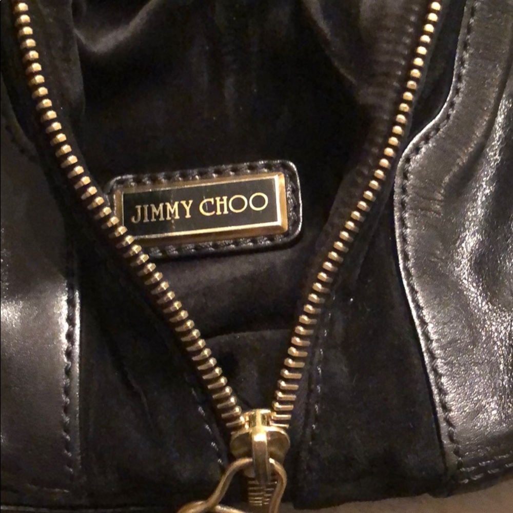 Jimmy Choo suede and leather handbag - Picture 4 of 8